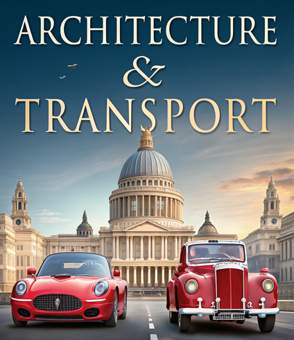 A World of Architectural and Transportation Wonders Coloring Book
