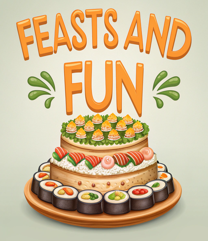 Feasts and Fun: Culinary and Festive Scenes