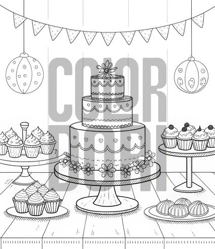 Cake Table Scene
