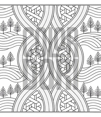 Zenful Symmetry: Meditative Floral and Circular Designs