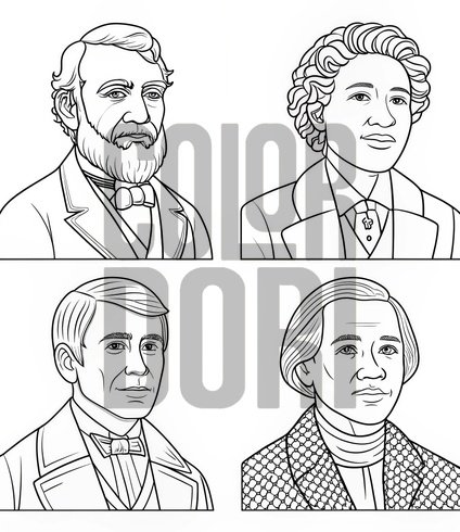 Around the World and Through Time: Educational Coloring Pages