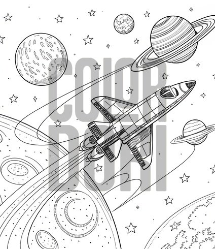 Starship Flight Scene