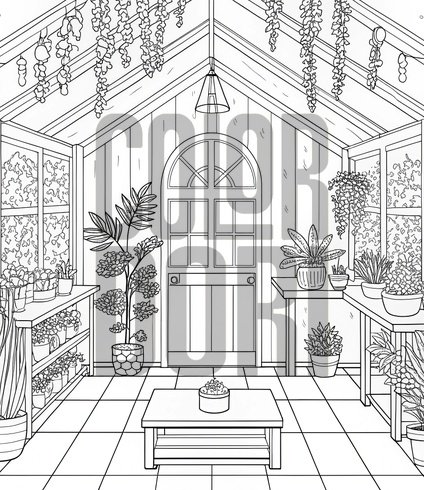 Greenhouse Plant Scene