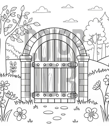Garden Gate Scene