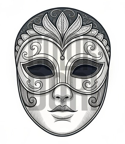 Baroque Mask Cutout