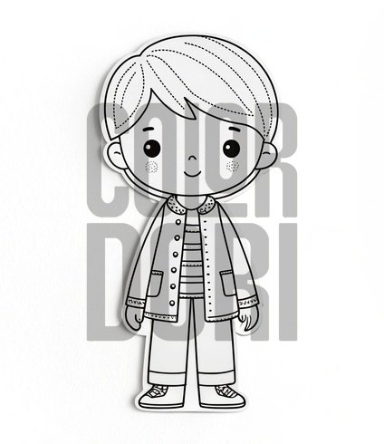 Boy Paper Doll Cutout
