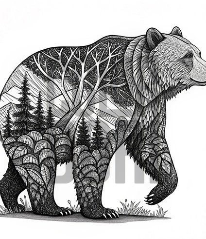 Bear Detailed Cutout