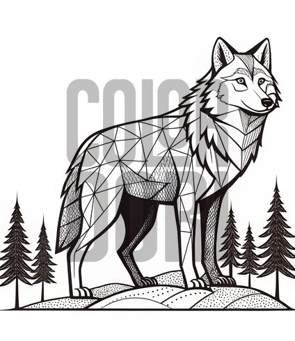 Wolf Detailed Cutout