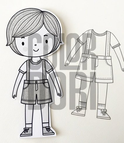 Shorts Paper Doll Cutout