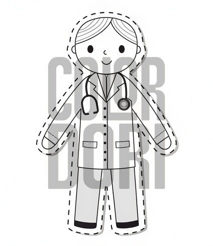 Clinic Doctor Paper Doll