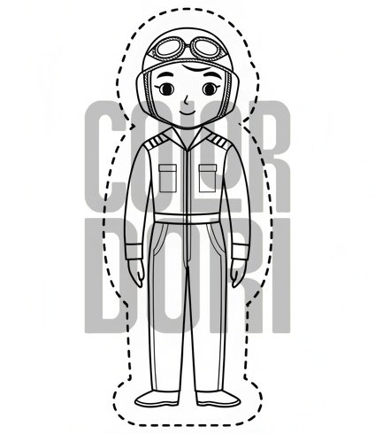 Pilot Doll's Full Professional Wardrobe