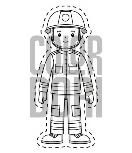 Firefighter Doll's Complete Uniform