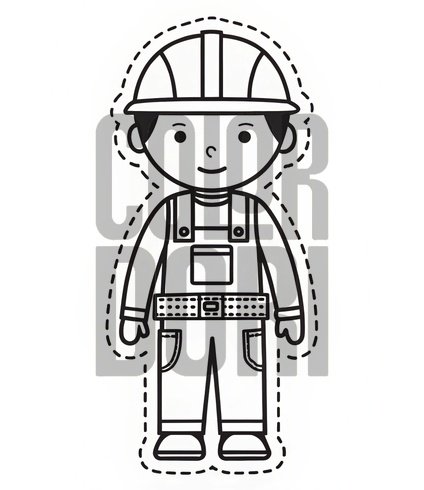 Builder Doll Cutout