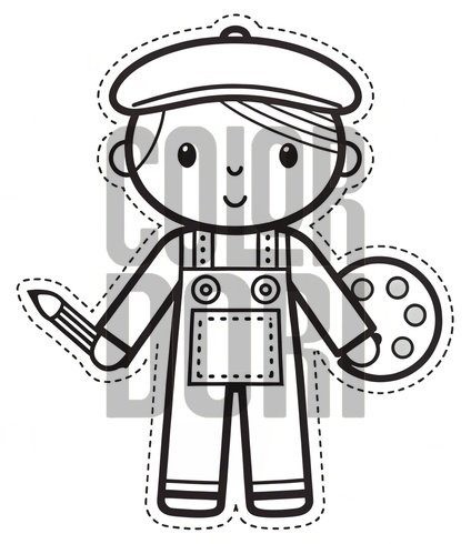 Painter Doll Cutout