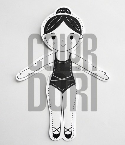 Gymnast Doll Cutout