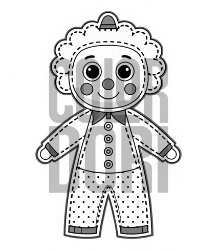 Clown Doll Cutout