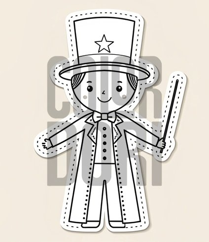 Magician Doll Cutout