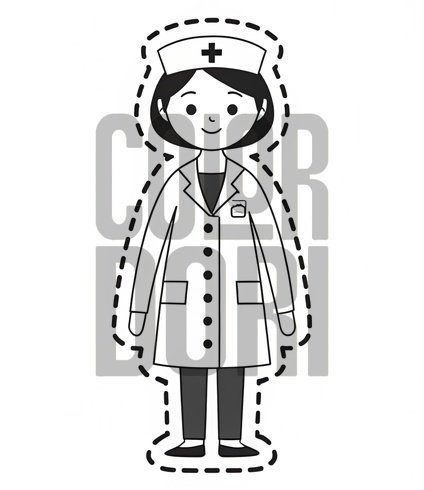 Healthcare Worker Paper Doll