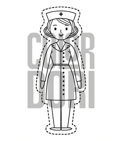 Nurse Doll with a Stylish Dress Set