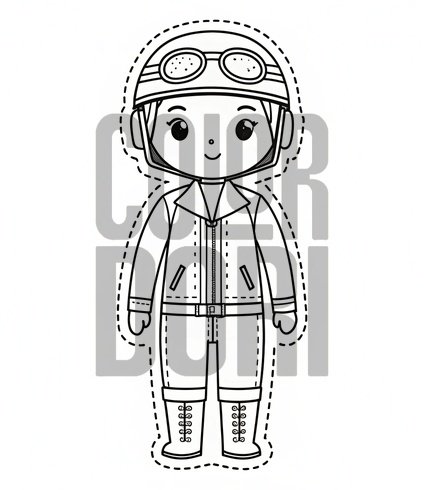 Pilot Doll Cutout