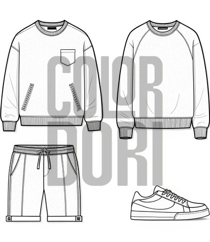 Sweatshirt Outfit Cutout