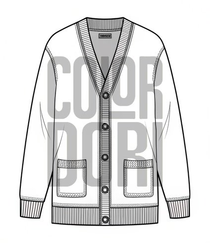 Knit Cardigan Outfit Cutout