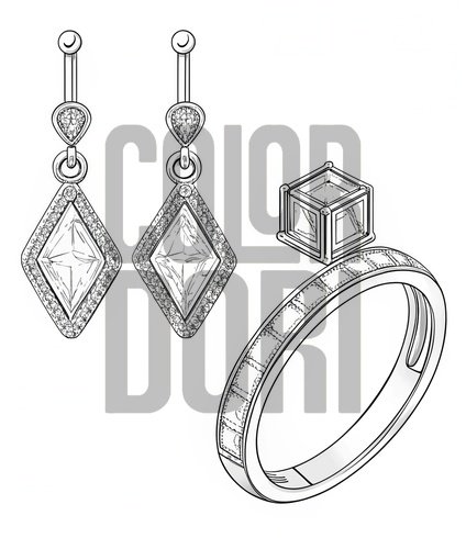 Earrings and Ring Accessory Cutout