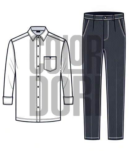 Shirt and Trousers Outfit Cutout