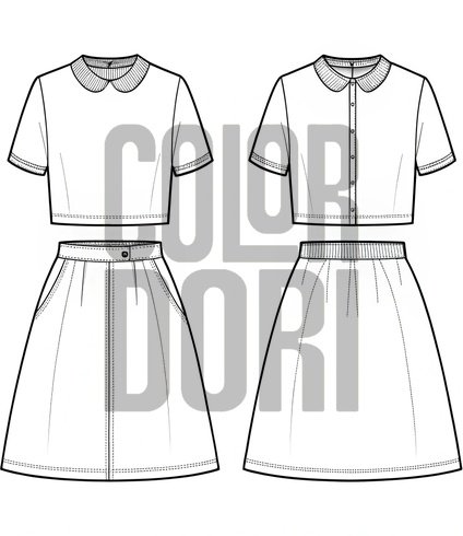 Everyday Shirt Ensemble Cutout