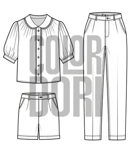 Casual Blouse Outfit Cutout