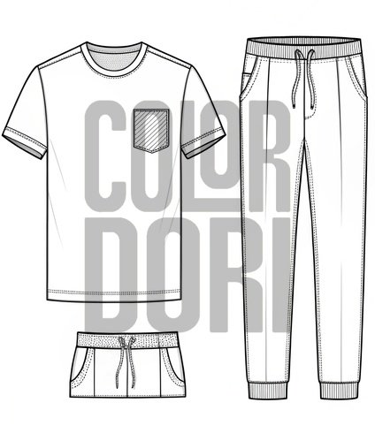 T-Shirt and Pants Outfit Cutout
