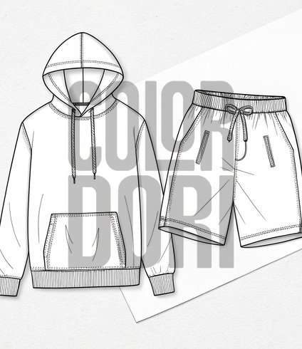 Casual Streetwear Outfit Cutout