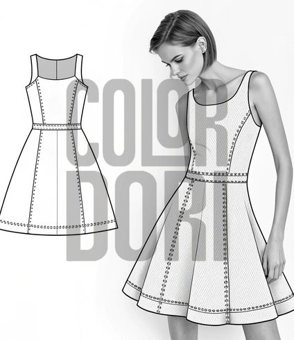 A-Line Mini Dress Outfit Cutout