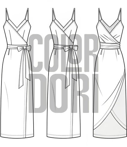 Wrap Midi Dress Outfit Cutout