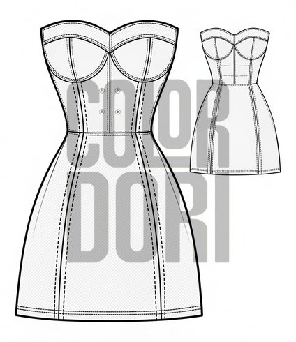 Strapless Mini Dress Outfit Cutout