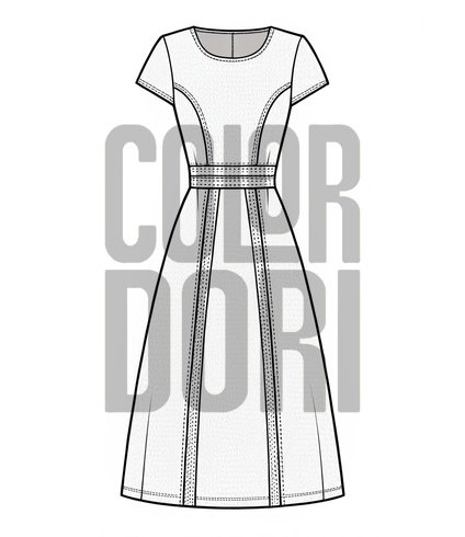 Empire Waist Midi Dress Outfit Cutout