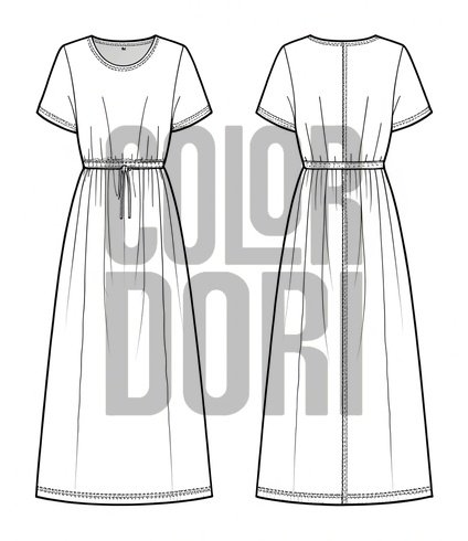 Tunic Midi Dress Outfit Cutout