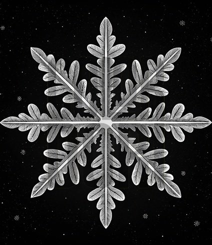 Snowflake Glaze Cutout