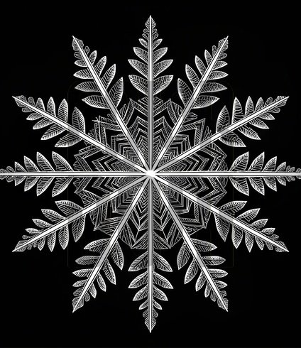 Snowflake Petal Cutout