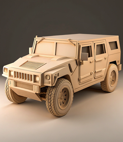 Hummer H3 SUV Papercraft