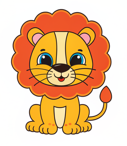 Majestic Safari Lion Cutout