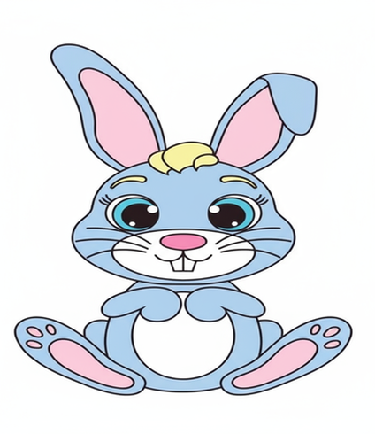 Bouncy Bunny Rabbit Cutout