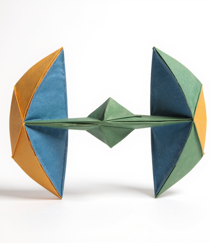 Retro Paper Spaceship