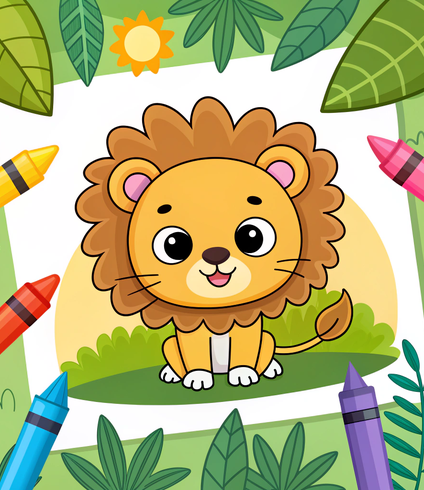 Personalized Animal Coloring Page Design