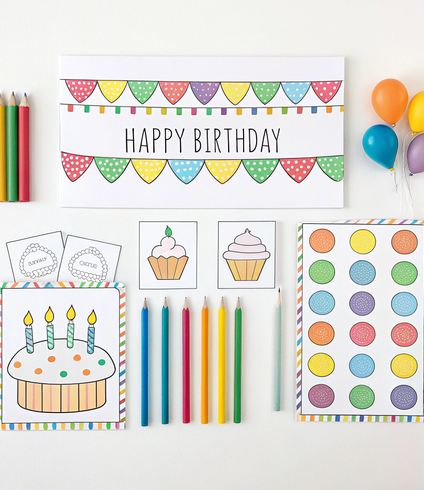 Personalized Birthday Party Craft Pack