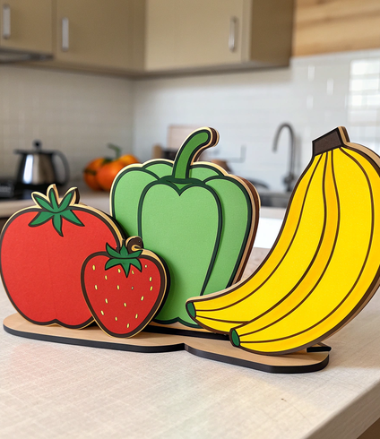 Personalized Food-Themed Cutout Design