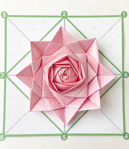 Personalized Origami Flower Craft