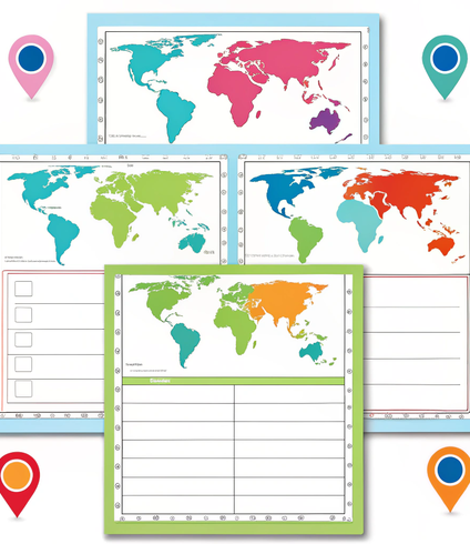 Personalized Geography Worksheet Craft
