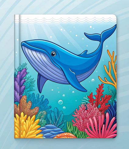 Bespoke Ocean Life Coloring Book Design