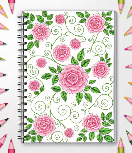 Unique Floral Coloring Book Creation